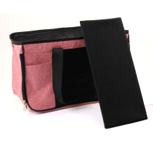 Atmungsaktiver rosas portabler Katzenkorb 46x21x28cm für Kleintiere