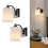 (As show, One size) Rechargeable Battery-Powered Wireless Dimmable Wall Sconces - 2 Set, Modern Design, Adjustable Brightness, LED Lighting1 1