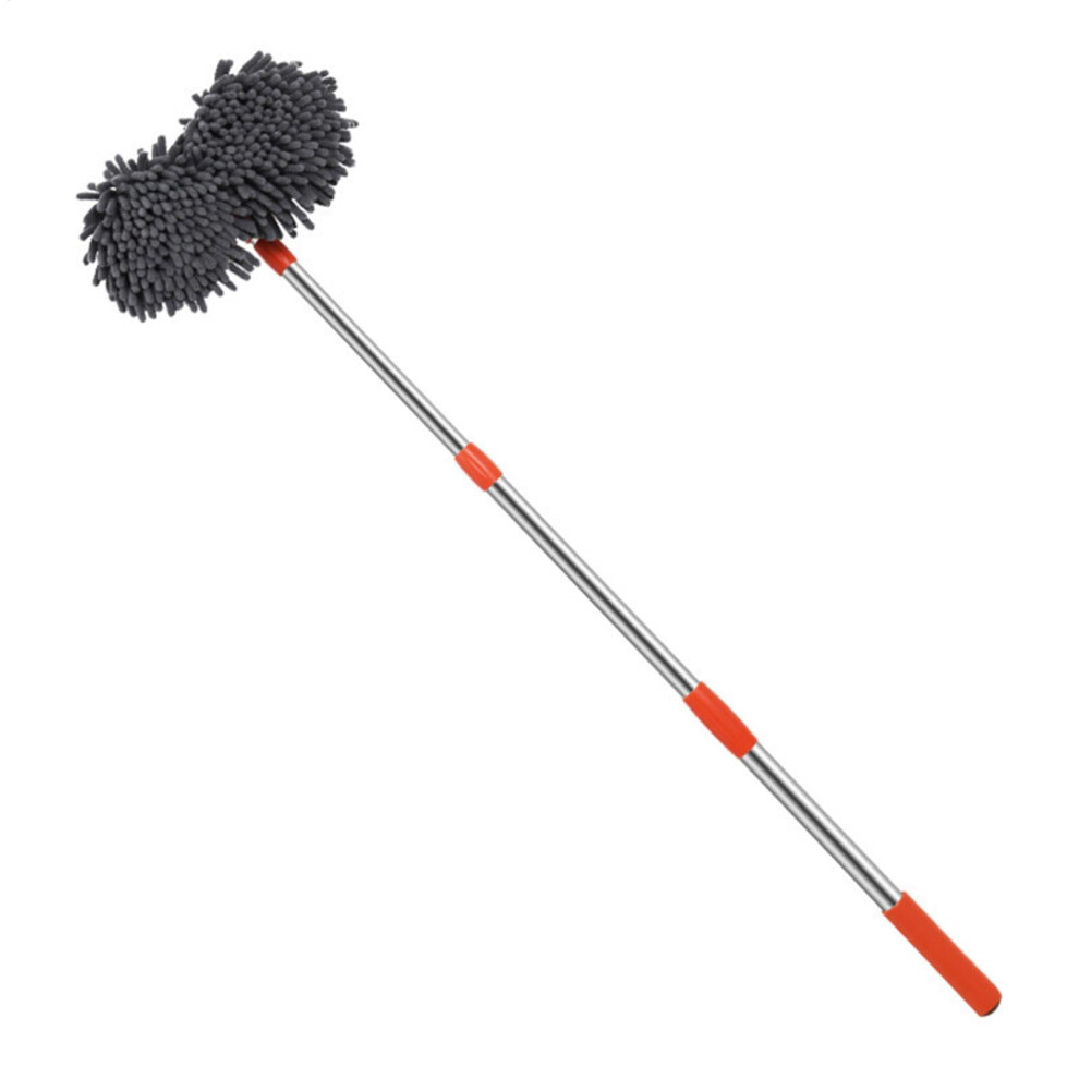 Car Wash Brush Rotating Head Double-Head Mop With Telescopic Handle Soft Microfiber Cleaning Mop Vehicle Windshield 9067246321482