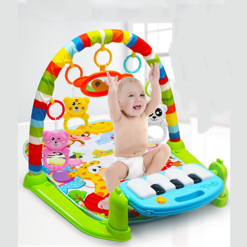 Baby Play Mat with Kick Piano & Soothing Lights for Toddlers