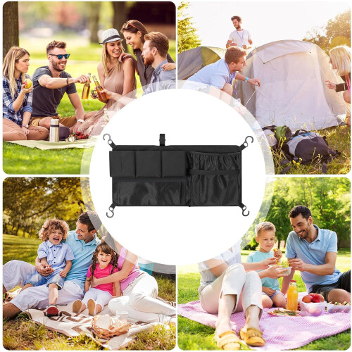 Stroller Cargo Net Universal Fit Large Mesh Storage Net For Strollers Hanging Storage Bag With Large Storage Space 2