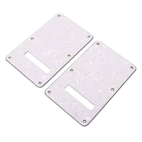 (White) 2Pcs PVC Backplate Cover for Electric Guitar Replacement White 2