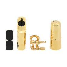 (No.6 Size) Saxophone Mouthpiece Kit Metal Alto Sax No.8 with Cap Cushions