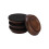 4Pcs Piano Caster Cup Black Walnut Coaster Non-Slip Floor Protector 3
