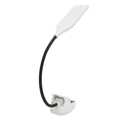 LED Rechargeable Bendable White Music Stand Light 2