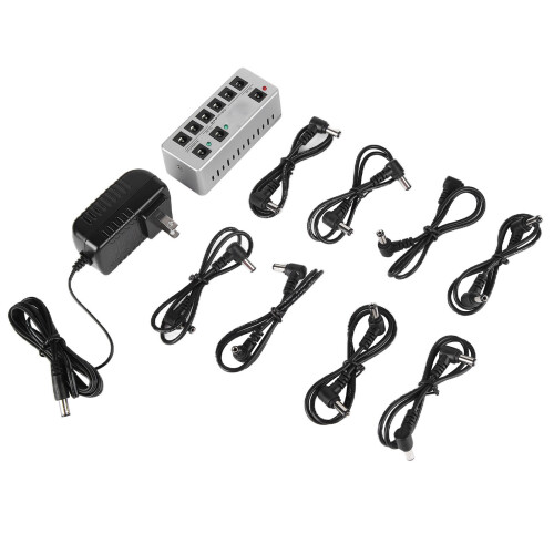 (US Plug) Effect Power Supply 8 Output Multifunctional Pedal Board 100-240V