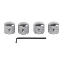 (Silver) 4Pcs Electric Guitar Knob Aluminum Alloy Hex Wrench Silver