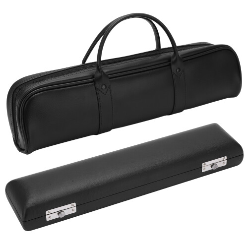 16-Hole Flute Case Artificial Leather Black Musical Instrument 2