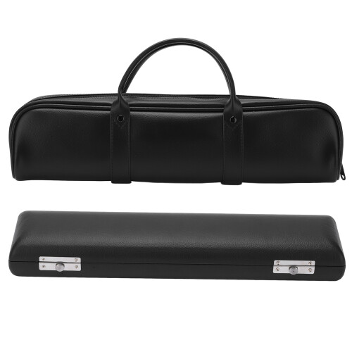 16-Hole Flute Case Artificial Leather Black Musical Instrument 1