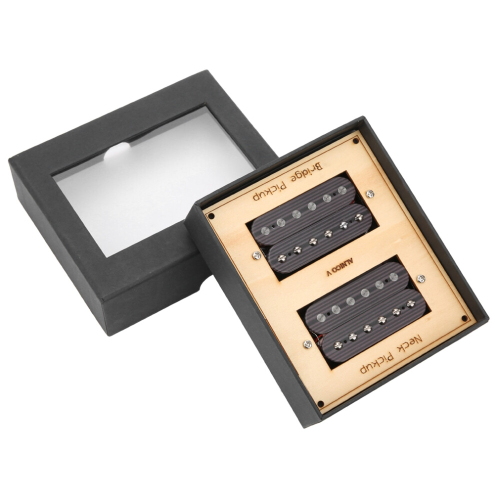 Electric Guitar Humbucker Pickup Wood Grain Cupronickel Double Coil-image-OPC-PMFRNHV-NEW