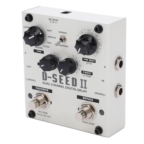 Delay Effect Stereo Dual Channel 8 Modes Loop Digital Stompbox 2000MS 1