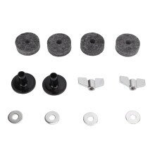 (Gray) 12Pcs Cymbal Replacement Felts Sleeves 4cm Hi Hat Clutch Cup Wing Nuts