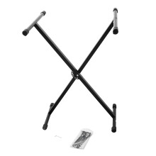Keyboard Piano Stand X Style Adjustable Music Holder Black