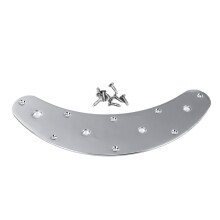 (Silver) Bass Control Plate 4 Hole Metal Jazz Switch Silver