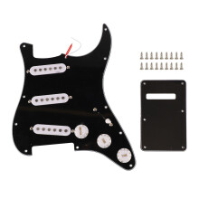 (Black) Guitar Pickguard Scratch Plate with Rear Cover Black
