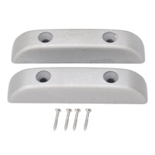 (Silver) 2Pcs Bass Thumb Rest Metal Fatigue Relief Blue