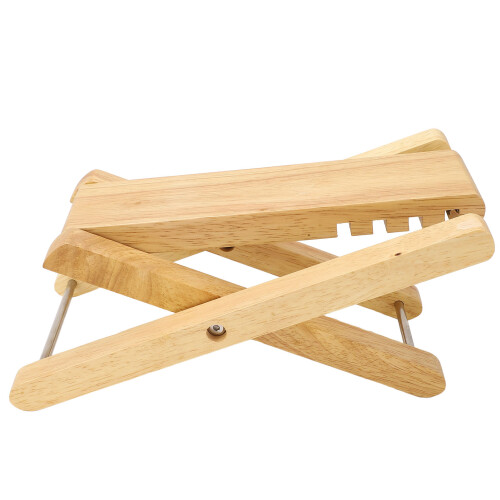 Bamboo Guitar Footstool 4-Position Adjustable Foldable 1