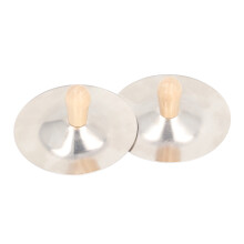 2PCS Finger Cymbals Belly Dance Hand Percussion with Wood Handle