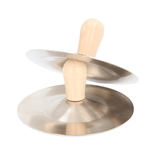 2PCS Finger Cymbals Belly Dance Hand Percussion with Wood Handle 2