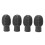 (Grey) 4PCS Drumstick Silent Practice Tip Silicone Stretchable Grey 1
