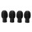 (Black) 4PCS Drumstick Silent Practice Tip Silicone Stretchable Grey 1