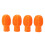 (Orange) 4PCS Drumstick Silent Practice Tip Silicone Stretchable Grey 1