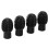 (Black) 4PCS Drumstick Silent Practice Tip Silicone Stretchable Grey 5