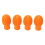 (Orange) 4PCS Drumstick Silent Practice Tip Silicone Stretchable Grey 4