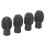 (Grey) 4PCS Drumstick Silent Practice Tip Silicone Stretchable Grey 5