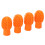 (Orange) 4PCS Drumstick Silent Practice Tip Silicone Stretchable Grey 5