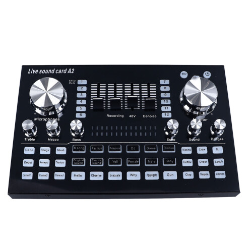 Live Sound Card Audio Mixer PC Mobile Universal Streaming 2