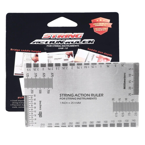 String Action Gauge Stainless Steel Guitar String Height Ruler