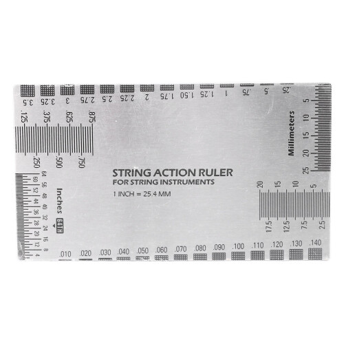 String Action Gauge Stainless Steel Guitar String Height Ruler 2