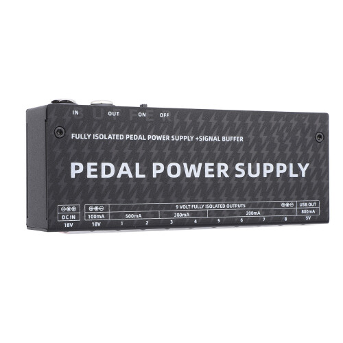 (US Plug) Guitar Pedal Power Supply 9 Isolated DC USB 5V EU Plug 2