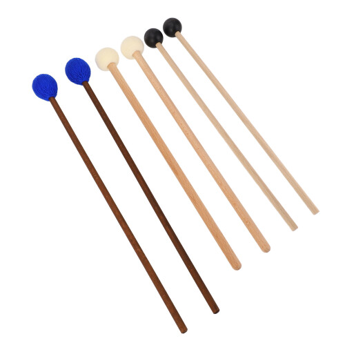 3 Pairs Maple Wood Marimba Timpani Mallets 1