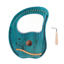 Lyre Harp 19-String Tunable Mahogany Portable Musical Instrument Gift