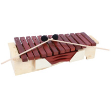Xylophone Red Hardwood Children Toy Percussion 2Pcs Mallet
