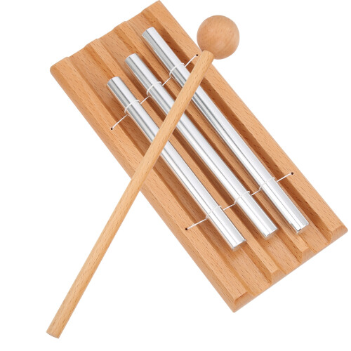 3-Pole Wind Chimes Educational Xylophone with Hammer 1