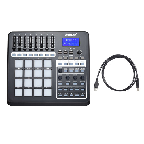 PANDA200 Portable USB MIDI Pad Controller 16 Drum Pads with USB Cable