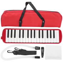(Rouge) IRIN 32 Key Melodica Wind Instrument Beginner Practice Bag Red