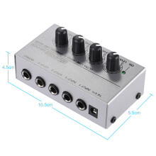 MX400 Ultra-compact 4-Channel Mono Audio Mixer with Adapter