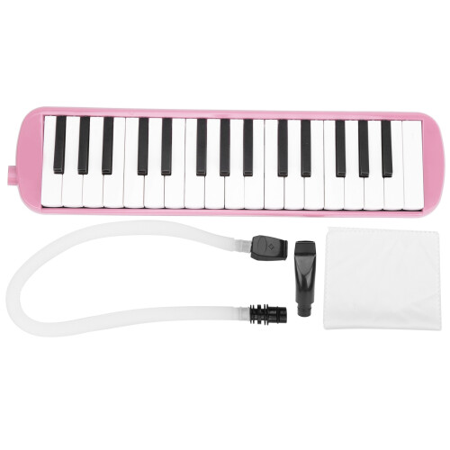(Rose) IRIN 32 Key Melodica Wind Instrument Beginner Practice Bag Red 2