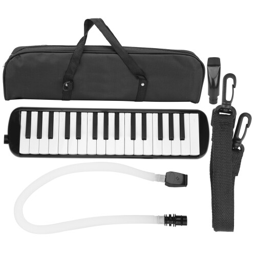(Black) IRIN 32 Key Melodica Wind Instrument Beginner Practice Bag Red 1