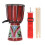 4 Inch Red Hand Painted Djembe Drum African Beginner 1
