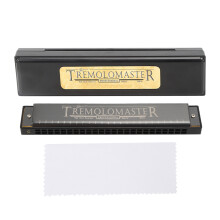 (Noir mat) Professional Diatonic Harmonica C Key 24-Hole Matt Black
