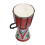 4 Inch Red Hand Painted Djembe Drum African Beginner 5