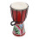 4 Inch Red Hand Painted Djembe Drum African Beginner 4
