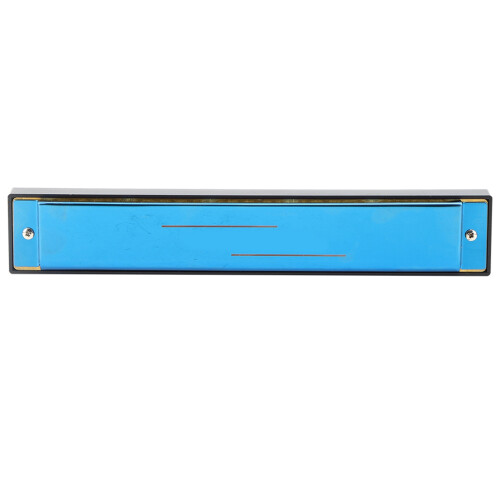 (Blue) Professional Diatonic Harmonica C Key 24-Hole Matt Black 2