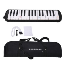(Noir) Mouth Piece Melodica 32 Key for Beginners Musical Instrument Pink