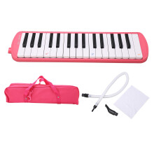 (Pink) Mouth Piece Melodica 32 Key for Beginners Musical Instrument Pink